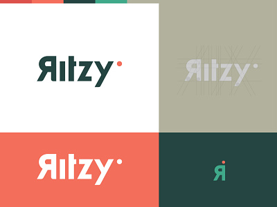 Ritzy Creative Studio Logo branding design illustration logo