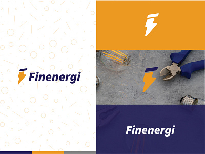 Finenergi Logo Concept branding flat icon logo logotype