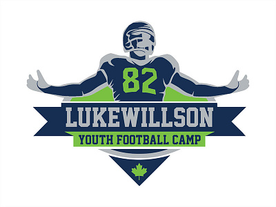 Luke Willson Youth Football Camp Logo Design