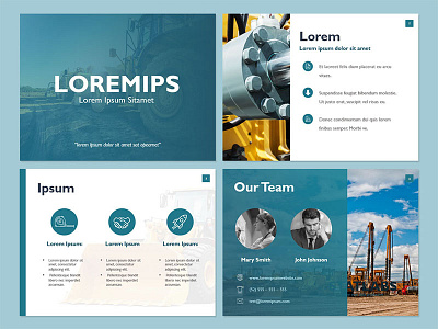 Modern Blue Trendy Powerpoint Template