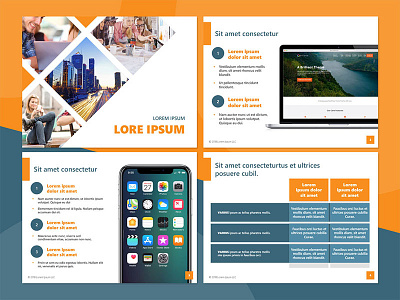 Trendy Orange - Presentation Template flat pitch design powerpoint presentation trendy