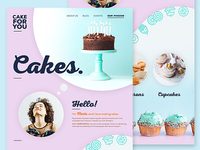 Cakes Web Design - CakeForYou NonProfit css html landing page minimalist shopify trendy ui ux ux ux design web design webflow website wordpress