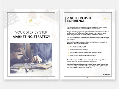 Marketing Strategy eBook Design book booklet ebook editorial design elegant gold magazine modern pdf print design