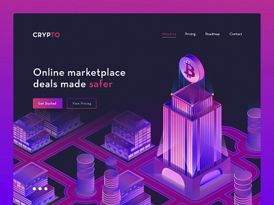 Cryptocurrency Website Modern Concept UX