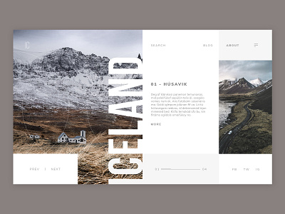 Iceland Website Concept Minimalist UX Design