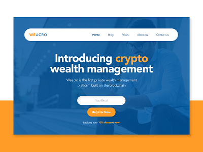 Crypto Wealth Management Company - Web Concept