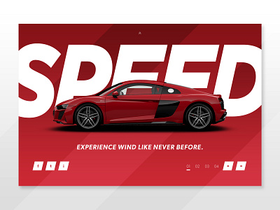 Audi R8 Landing Page Concept design flat minimalist modern ui ux design web web design