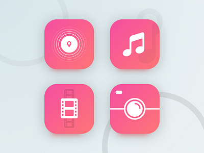 Basic Icon set basic camera design icons ios music ui video