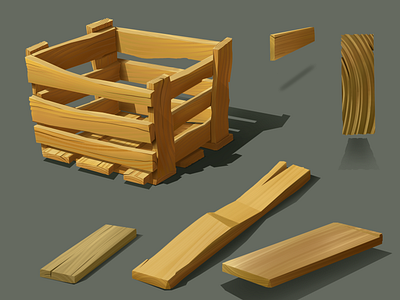 PROPS | BOX 2d box design design digital 2d game art gamedev props wood