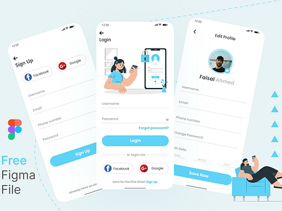 Login Sign up and user profile Screens by MD.FAISAL AHMED on Dribbble