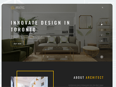 ARCHITECT - Interior Landing Page Hero architect architecture bathroom bedroom ecommerce furniture home decoration home page homedecor interior interior agency interior design interior landing page hero interiors landing page hero property real estate restroom ui website design