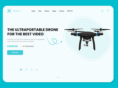 Droneorzo - Drone Landing Page Hero aerial air camera drone drone camera drone landing page hero drone shot drone ui drone website drone with camera sales ecommerce fly hero section home page landing page landing page hero trending web design website
