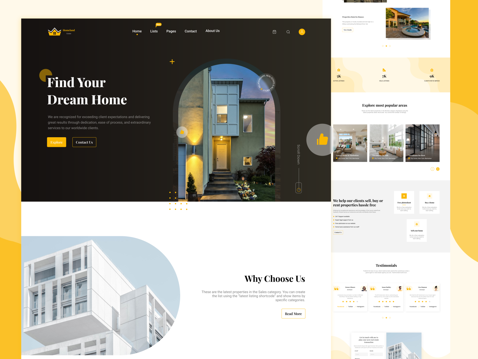 Homeland EstateReal Estate Landing Page by MD.FAISAL AHMED on Dribbble