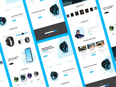 Fusion Smartwatch-Smartwatch Landing Page applewatch branding ecommerce fusion fusion smartwatch gadgets gear graphic design homepage landing page luxury watches smartwatch smartwatch landing page ui ui ux watches web website website design wristwatch