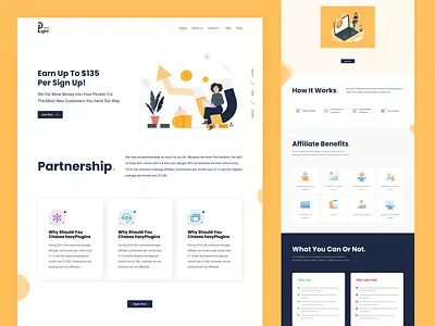 Plugins Light-Affiliate Landing Page affiliate affiliate landing page design homepage illustration landing page minimal new new landing page plugins landing page plugins light prodcuts product design ui design uiux ux research web design website website design wordpress