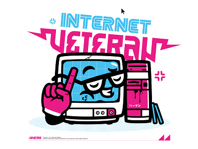 Internet Veteran Print character charactersdesign design graffiti hera illustration illustrator vector