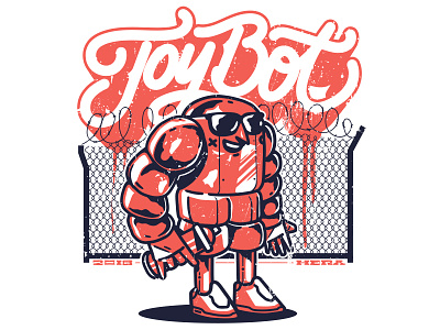 Toybot print character design drips graffiti hera herakramar illustration shirt silkprint t shirt texture vector
