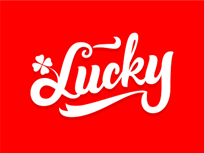 Lucky lettering branding design font hera illustration lettering lettering art lucky typo typo logo typography vector