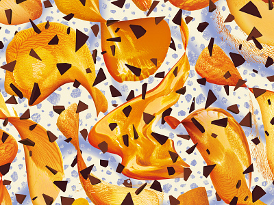 Häagen-Dazs Salted Caramel Crunch 3d anna alanko cgi illustration mixed media packaging illustration pattern pattern design surface pattern texture