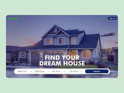 Real Estate Website Header Design design property real estate real estate website ui uiux ux website website design website header