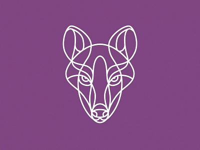 The Pack animal contour lines design logo wolf