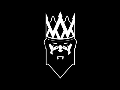 King Logo Negative crown emperor king monarch royalty ruler