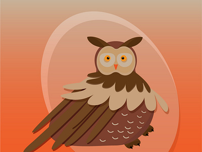 Owl graphic design illustration