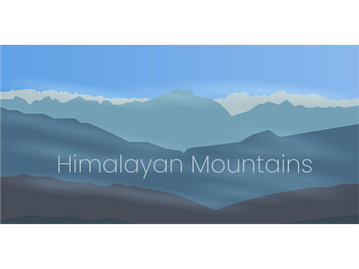 Himalayan mountains with inscription design graphic design illustration vector