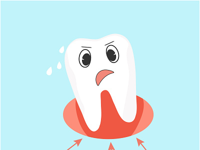 dentistry bleeding gums tooth loss design graphic design illustration vector