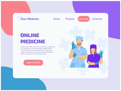 landing page for medicine website design graphic design illustration vector