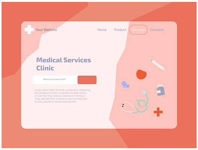 landing page for medical services clinic design graphic design illustration vector