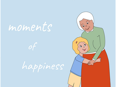 moments of happiness design graphic design illustration vector