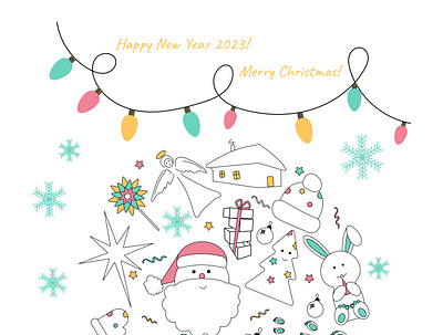 happy new year design graphic design illustration vector