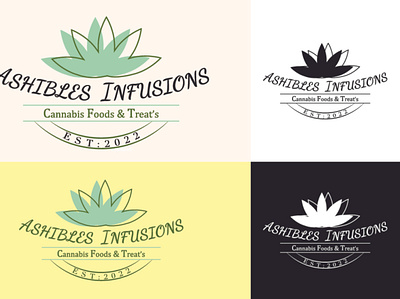 Cannabis Food Logo Design brand branding cannabis food cannabis food logo design graphic design green illustration logo logo design soft color logo vector
