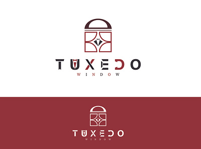 Tuxedo window logo design brand branding design graphic design logo logo design tuxedo logo vector window logo