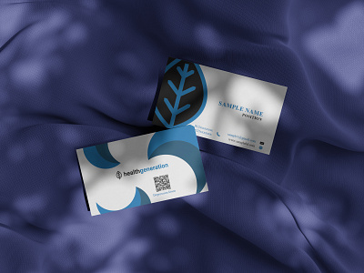 Modern Health Business Card brand branding business card card design graphic design health card horizontal vector visiting card