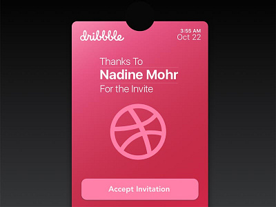 Thanks Card for Nadine Mohr design draft dribbble invitecard ui