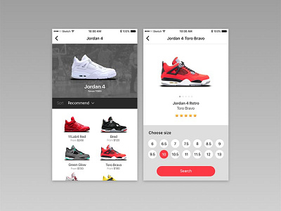 Product Search 100days100ui 4 airjordan collection day009 design findseller sketch torobravo ui