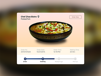Order Tracking 100days100ui chefzhaobistro day044 design launch order pickledfish search szechuanfood ui