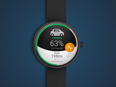 Self-driving Cars for Moto360 100days100ui android day053 design google moto360 selfdrivingcars ui