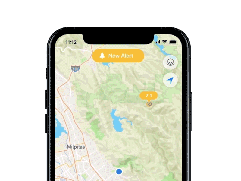 Earthquake App Concept concept earthquake flinto interactive iphone x prototype ui ux