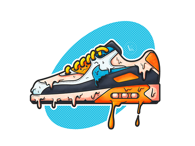 Air Max 90 Essentials 2020 90 air max dope dripping fresh illustrator kicks melting nike pattern procreate sneakerhead sneakers texture