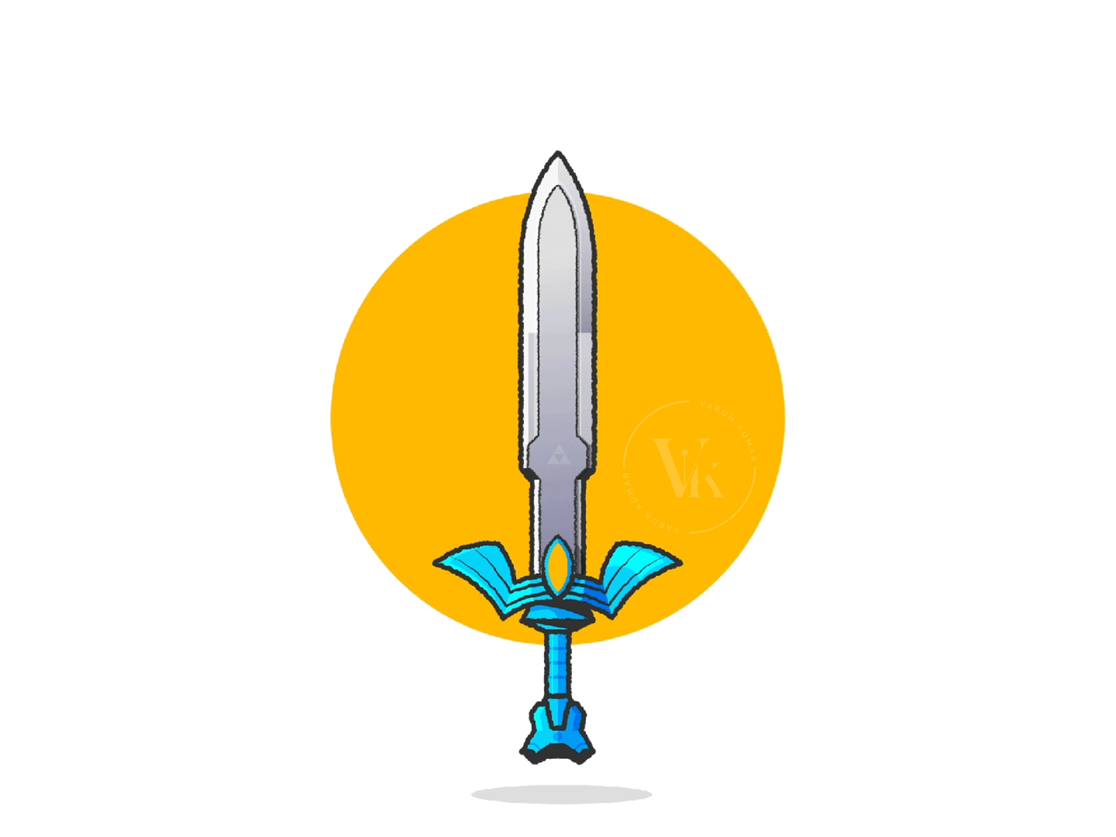 Zelda Sword ⚔️ animation blue fantasy games gif illustration knife master sharp shine sword weapon yellow zelda