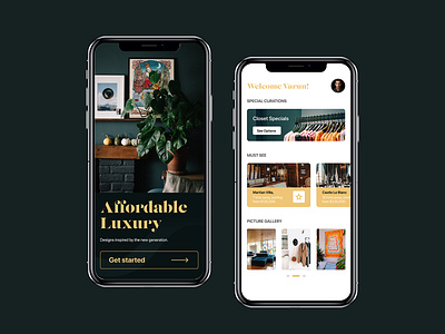 Affordable Luxury android apartment branding figma gold green iphone luxury mobile premium ui ux web