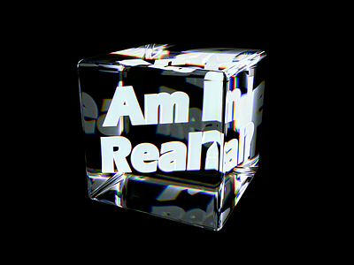 (Un)real cube 3d black blender cube dispersion glass minimal octane reality shine transparent