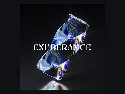 Exuberance II (Dark) 3d abstract blender branding dark design dispersion future glass light octane refraction spectrum