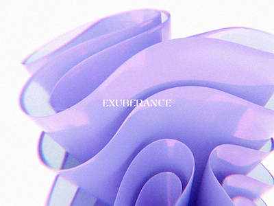 Exuberance 4 3d blender branding design exuberance flow fluent futuristic light logo modelling nft octane purple render waves windows