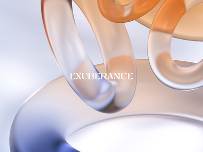 Exuberance XIII 2022 3d 3d render blender branding c4d design glass gradient minimal orange render rings shapes simplicity ui ux very peri