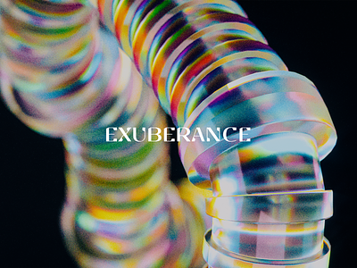 Exuberance XIV 3d abstract black blendr branding colours depth design glass icon imagine pipes rainbow refraction render surreal ui