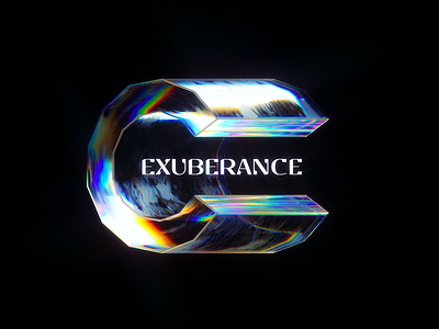 Exuberance XVII 3d abstract b3d branding c4d design glass graphics lights logo minimal rainbow refraction render texture visual wallpaper